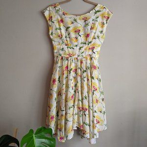 Anthropologie vintage-style floral dress